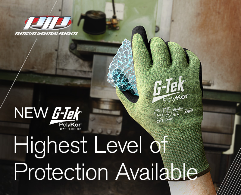 16-399 PIP® G-Tek® PolyKor® X7™ Seamless Knit X7™ Blended Glove with NeoFoam® Coated MicroSurface Grip on Palm & Fingers - Touchscreen Compatible